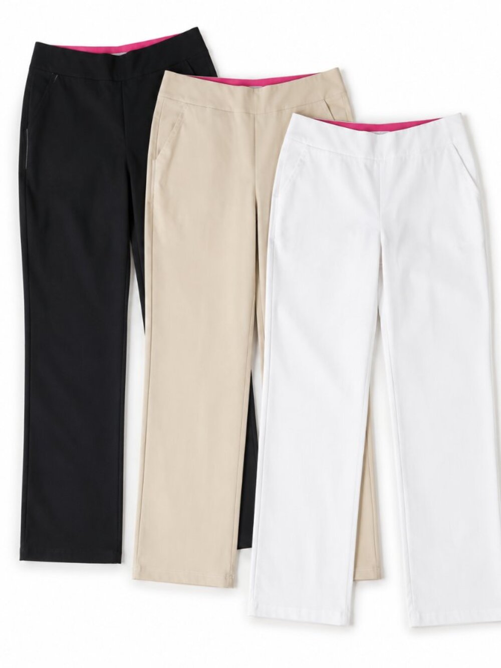 Gretchen Scott 3pc Office Pull On High Waist Back Slit Ankle Pants Bundle Size S